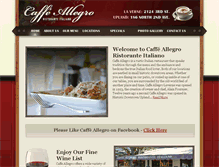 Tablet Screenshot of caffe-allegro.com